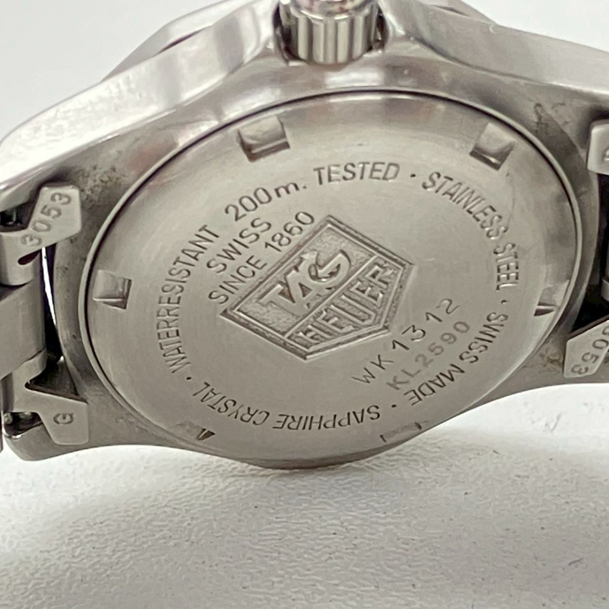 Z016-T6-3947◎ TAG HEUER タグホイヤー レディース腕時計 2000シリーズ WK1312 QUARTZ クォーツ ラウンド 回転ベゼル デイト KA_画像9