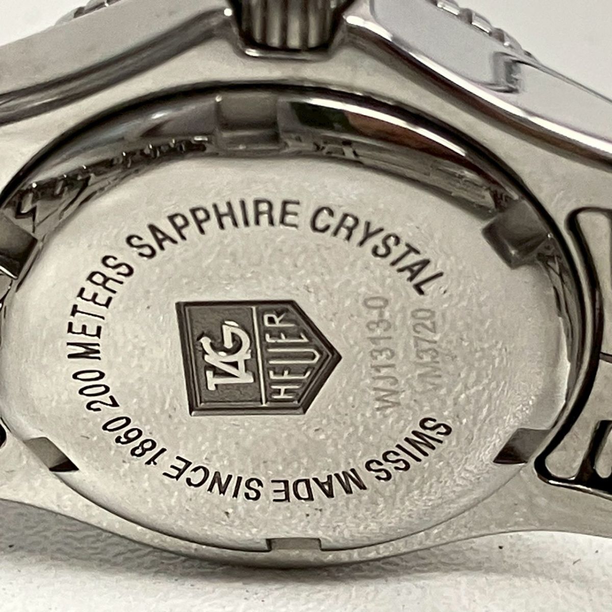 Z069-W19-1175◎ 【電池交換済み/稼働】 TAG HEUER レディース腕時計 LINK WJ1313-0 QUARTZ ラウンド 回転ベゼル シェル文字盤 デイト KA_画像6