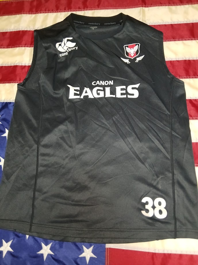 カンタベリー正規品　横浜キヤノン イーグルス　選手支給品　ノースリーブシャツ_画像1