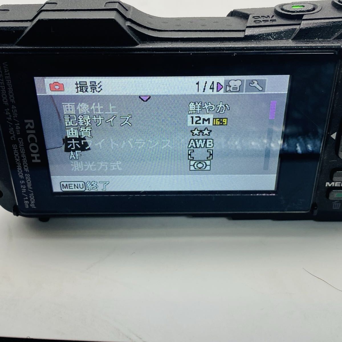 ★定額美品動作確認済み RICOH WG-60 ② コンパクトデジタルカメラ リコー 防水_画像7