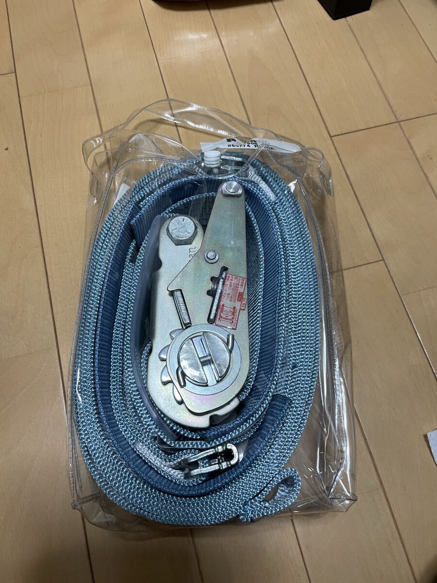 パーマン ラッシングベルト ラッシング ラチェット式　トラック　固定　ガッチャ　固縛　ロープ_画像1