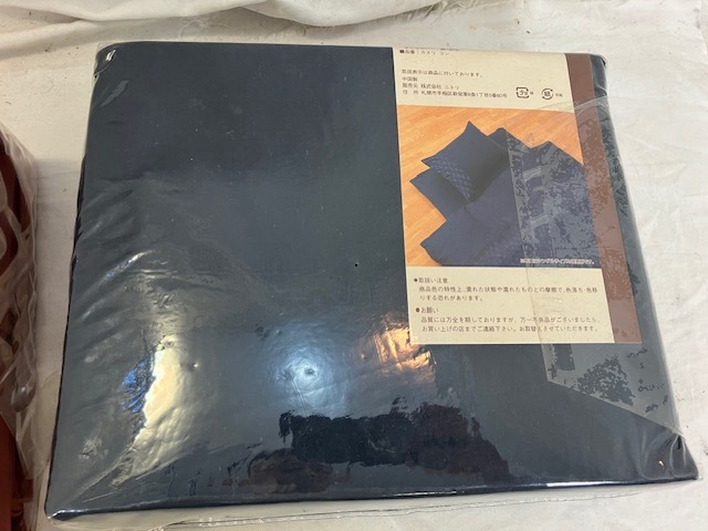 ニトリ　布団カバー3点セット　シングルサイズ　えんじ色　紺色　2点　セット　未使用_画像5