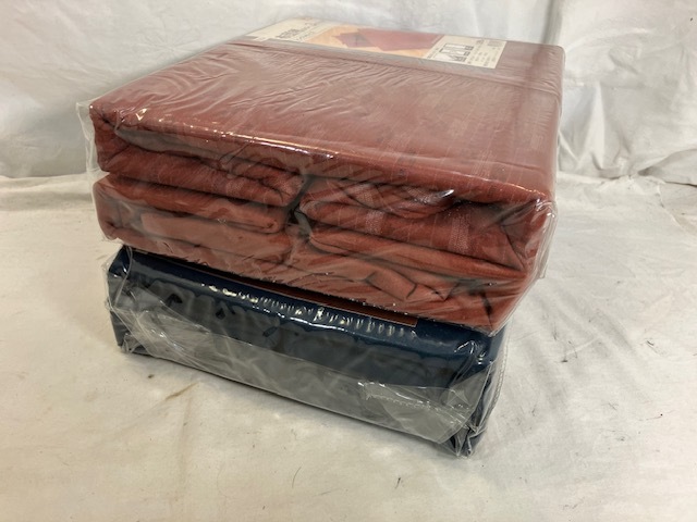 ニトリ　布団カバー3点セット　シングルサイズ　えんじ色　紺色　2点　セット　未使用_画像7