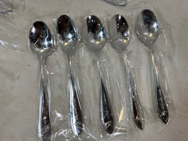 silvio valentino　スプーン　デザートスプーン　コーヒースプーン　ヒメフォーク　5客揃　カトラリーセット　未使用_画像5