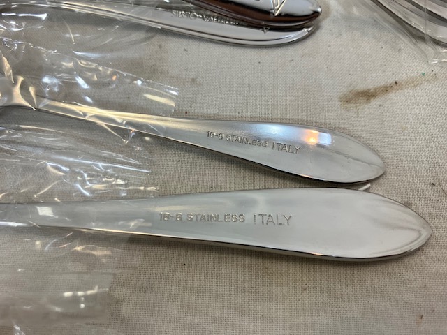 silvio valentino　スプーン　デザートスプーン　コーヒースプーン　ヒメフォーク　5客揃　カトラリーセット　未使用_画像7