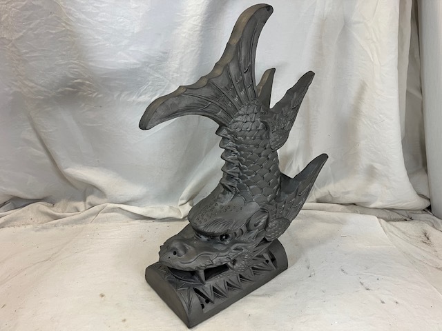 鯱鉾瓦 しゃちほこ 瓦 置物 鬼瓦 高さ48cm_画像1