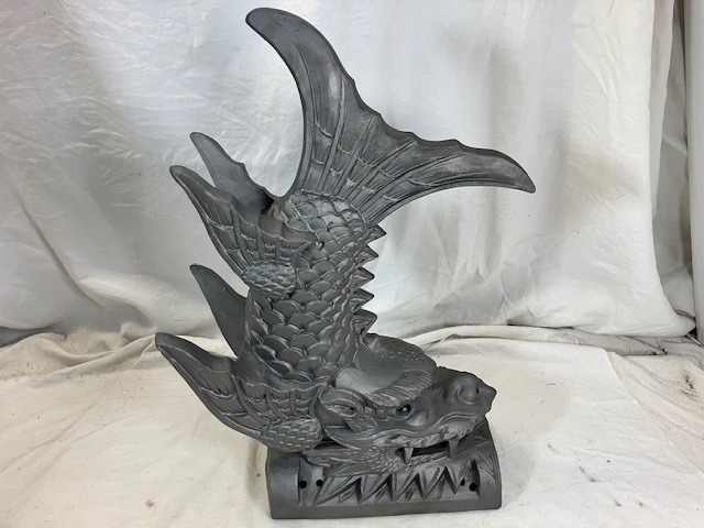 鯱鉾瓦 しゃちほこ 瓦 置物 鬼瓦 高さ48cm_画像4