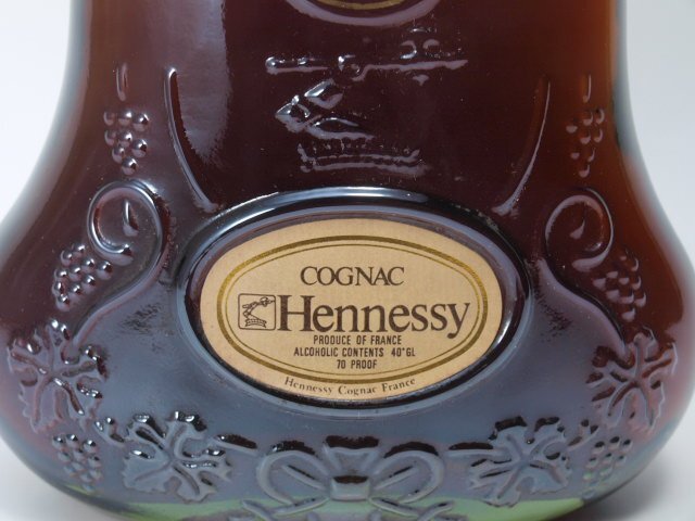 液面低下★★HENNESSY ヘネシー XO 旧ボトル 金キャップ グリーンボトル 700ml/40%★ASH-56809_画像3