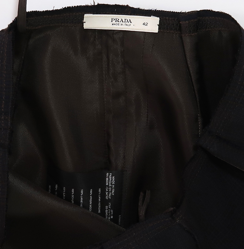 PRADA, юбка, проверка,42, б/у 