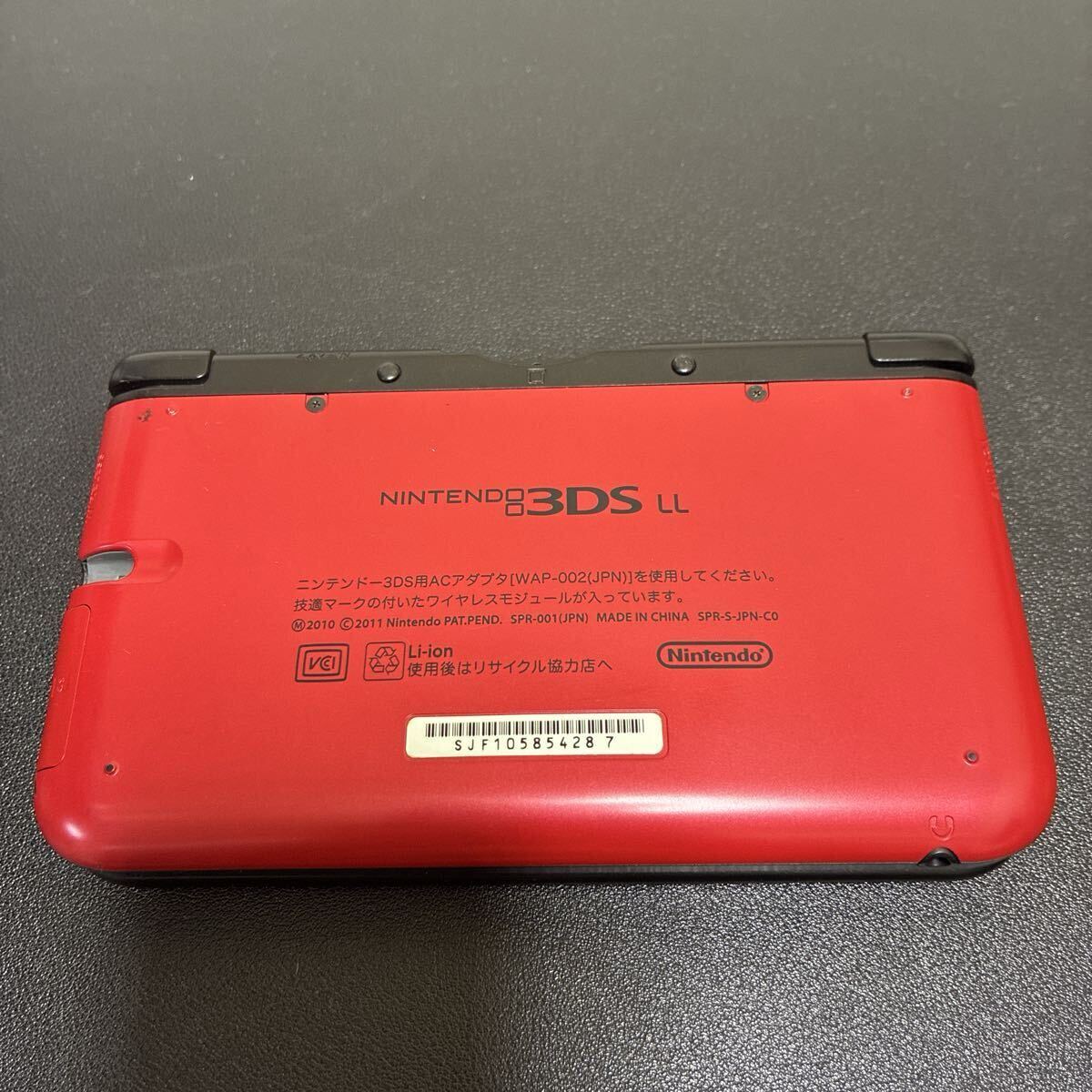任天堂 3DS LL レッド×ブラック Nintendo ジャンク_画像2