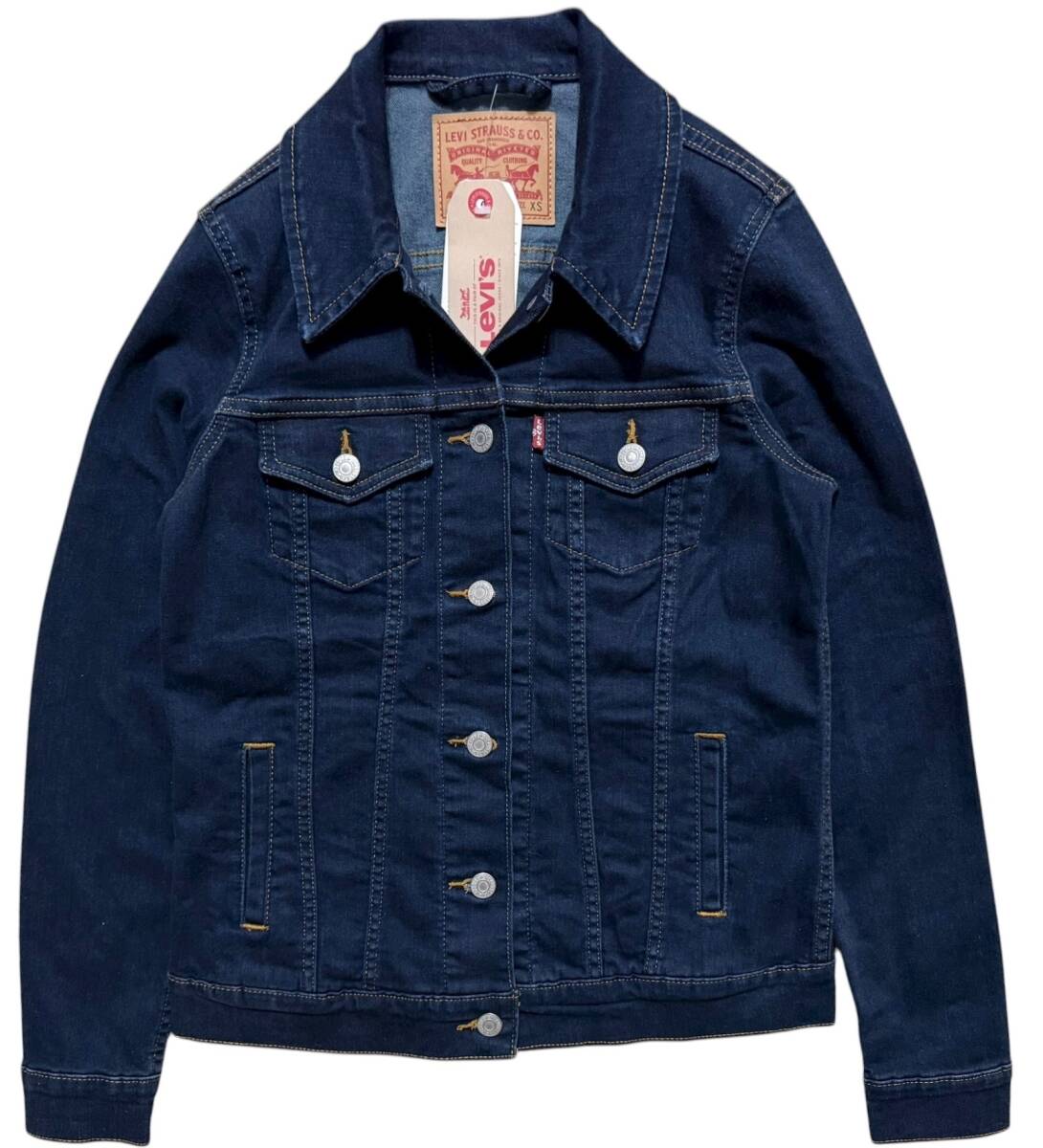新品 Levi's リーバイス ストレッチデニム トラッカージャケット デニムジャケット Gジャン ジージャン レディース S インディゴ_画像1