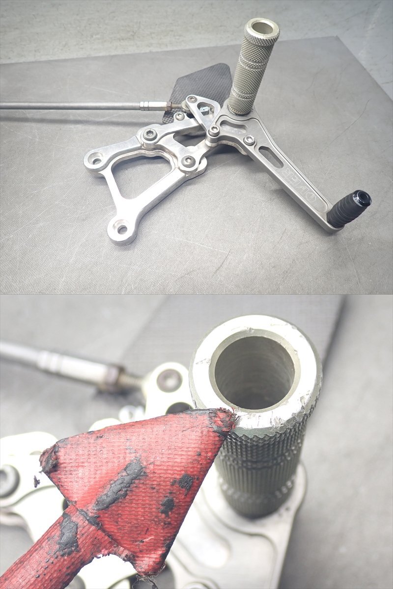 C1R7-1105 ヤマハ YZF-R6 OVER Racing オーバーレーシング バックステップ 一式セット♪ 【JYARJ031000018*** 逆車 動画有】_画像3