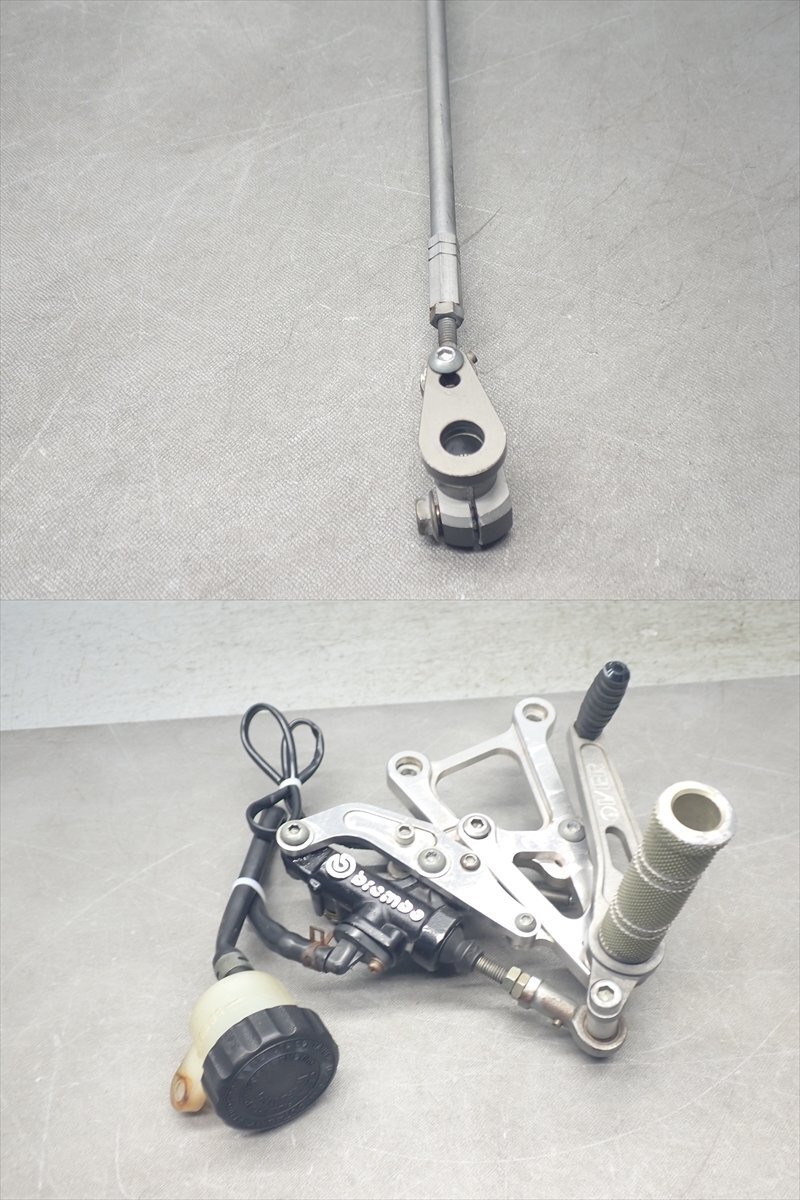 C1R7-1105 ヤマハ YZF-R6 OVER Racing オーバーレーシング バックステップ 一式セット♪ 【JYARJ031000018*** 逆車 動画有】_画像5