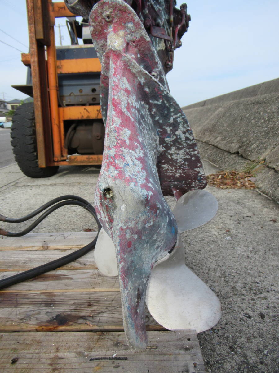 ■動画有 ヤンマー SZ-110 ドライブ 油圧チルトモーター付 ※福山通運営業所留 中古 yanmar プロペラ付 ジャンク扱い_画像9