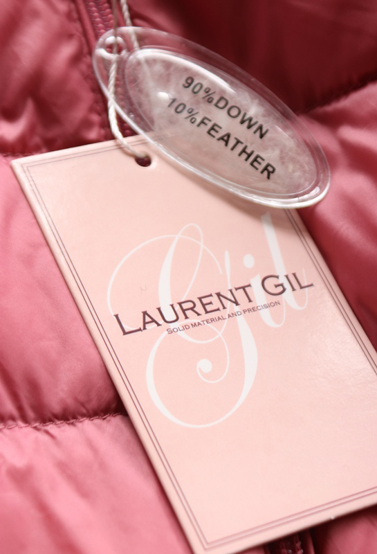 新品■LAUREN GIL② レディース 超軽量 ダウンコート ピンク L◆レディース 春まで使える 2wayフード脱着可能 ULTRA ライト ダウン コート_画像3