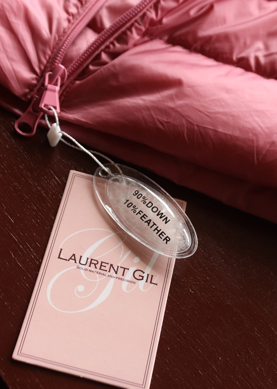 新品■LAUREN GIL② レディース 超軽量 ダウンコート ピンク L◆レディース 春まで使える 2wayフード脱着可能 ULTRA ライト ダウン コート_画像5