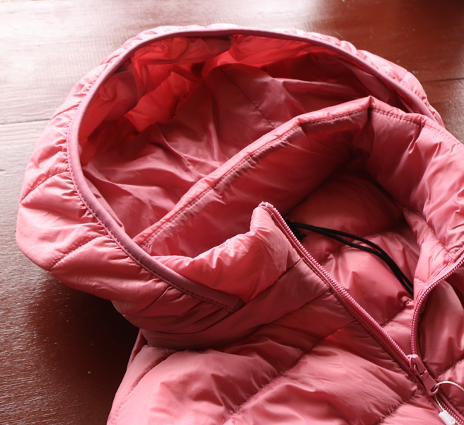 新品■LAUREN GIL② レディース 超軽量 ダウンコート ピンク L◆レディース 春まで使える 2wayフード脱着可能 ULTRA ライト ダウン コート_画像2