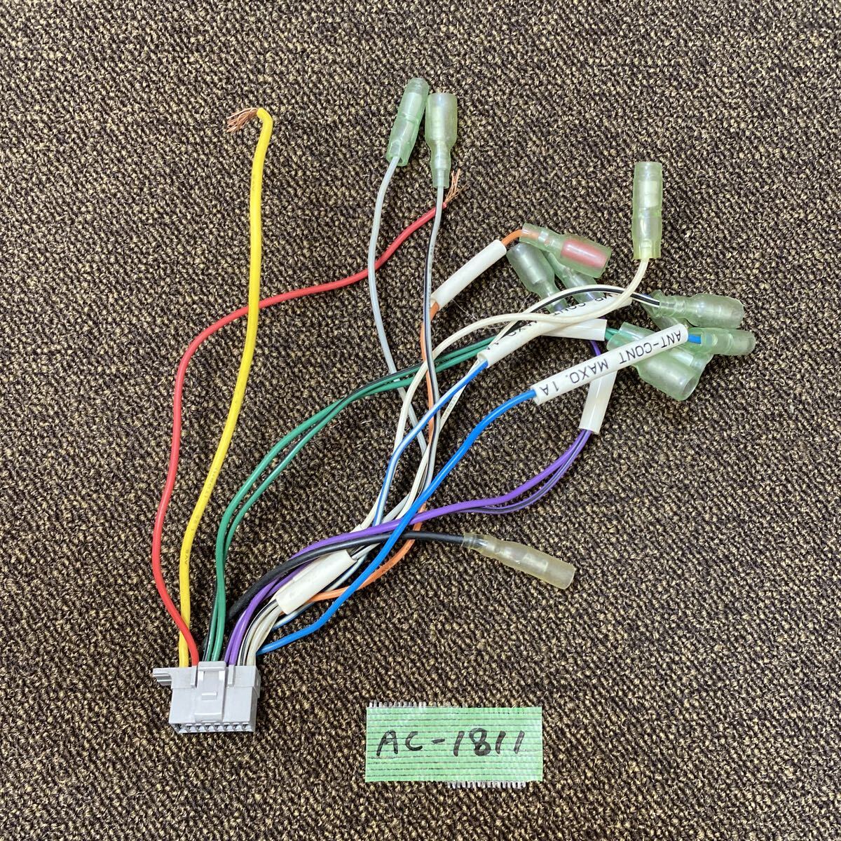 AC-1811 激安 Panasonic パナソニック 16P 灰 ナビ ステレオ オーディオ デッキ 電源カプラー コネクタ ハーネス 中古品_画像1