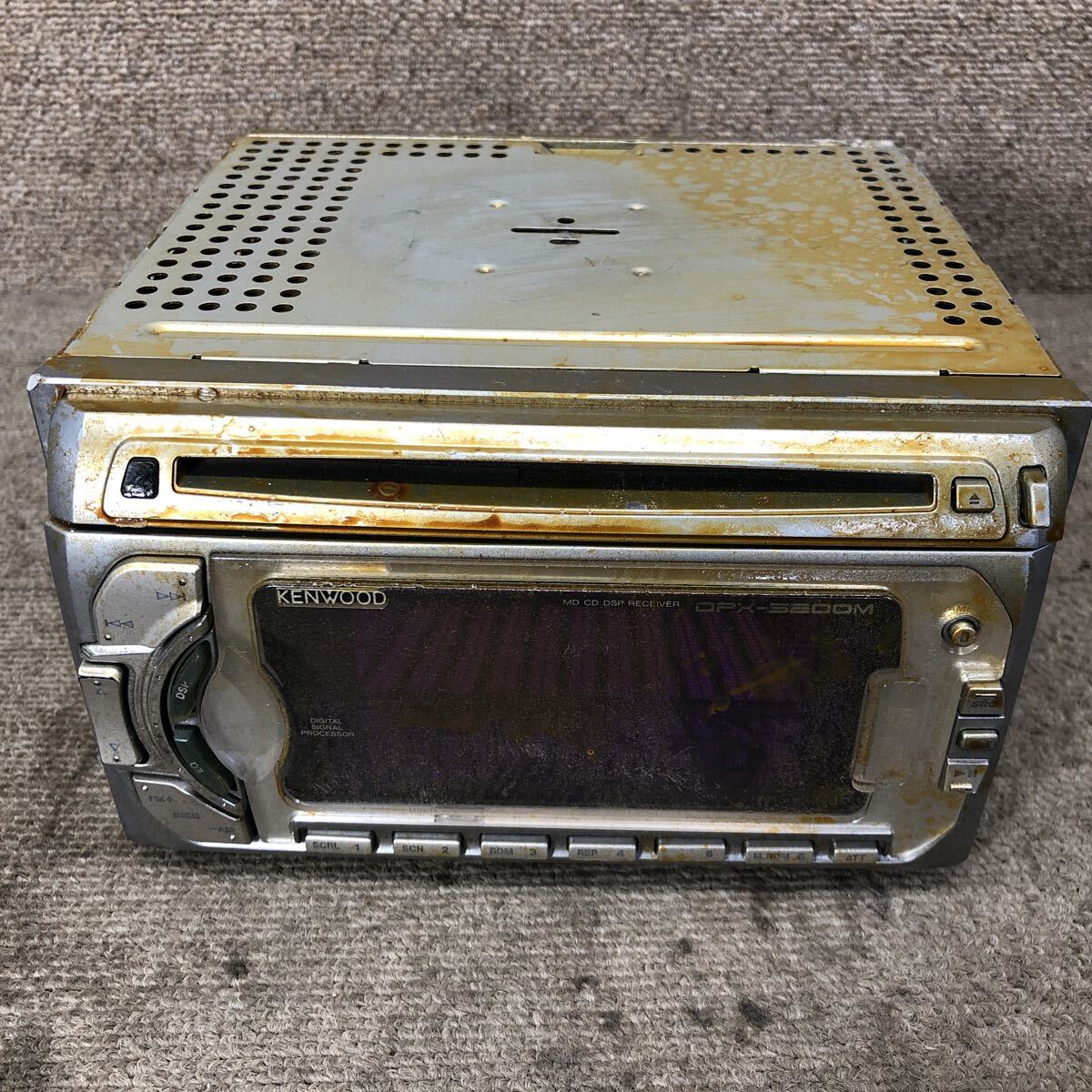 AV11-210 激安 カーステレオ KENWOOD DPX-5200M 20903978 MD FM/AM プレーヤー オーディオ 本体のみ 簡易動作確認済み 中古現状品_画像4