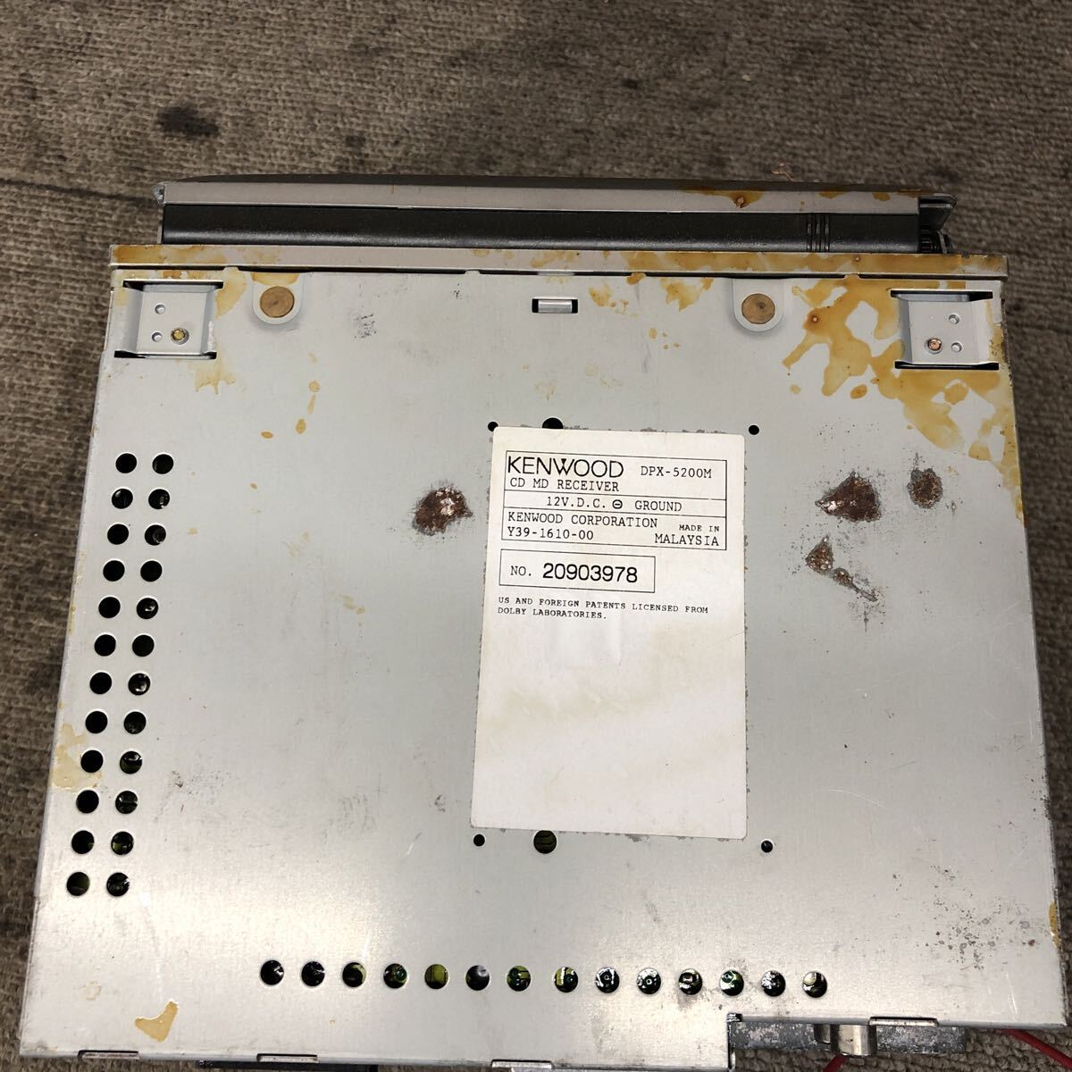AV11-210 激安 カーステレオ KENWOOD DPX-5200M 20903978 MD FM/AM プレーヤー オーディオ 本体のみ 簡易動作確認済み 中古現状品_画像9