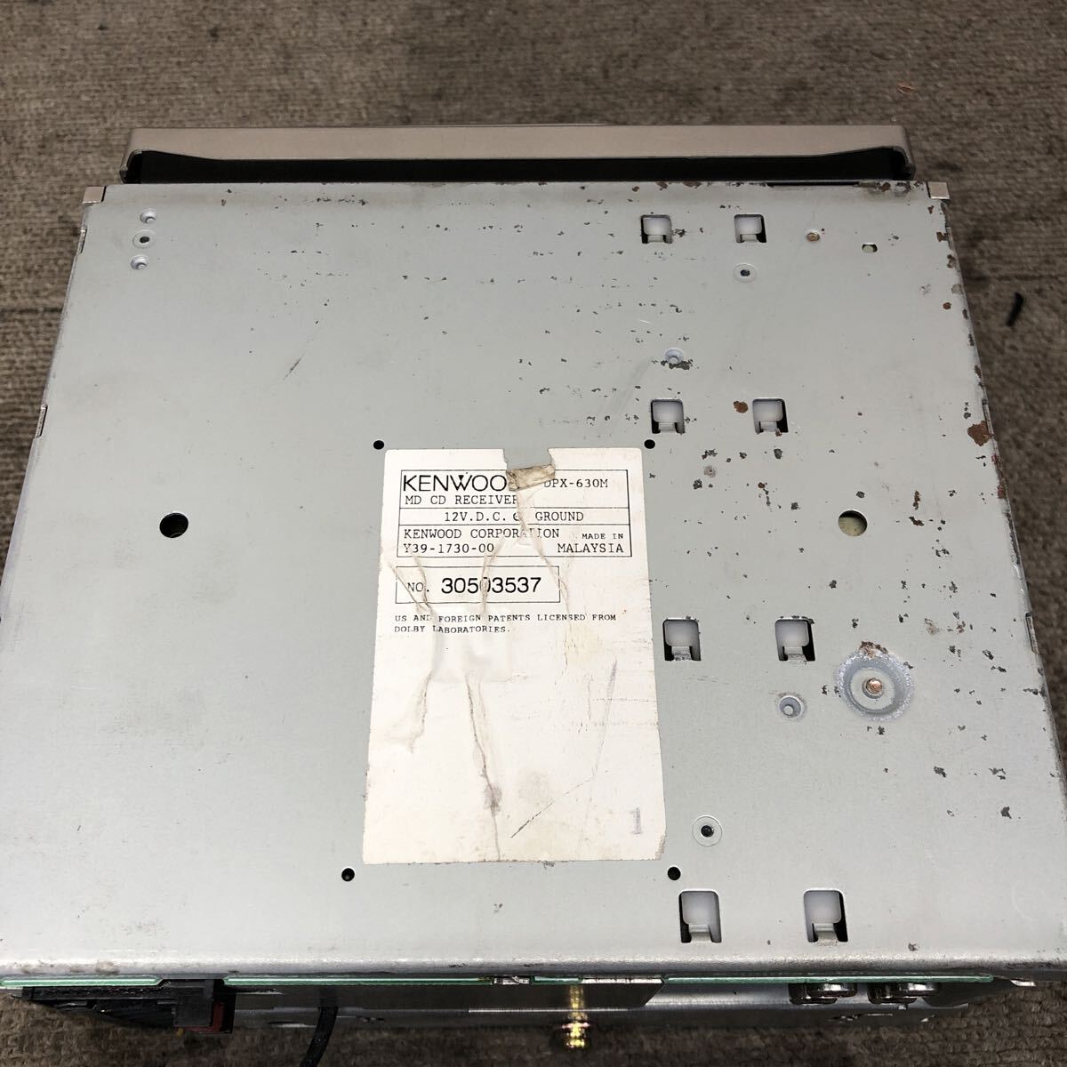 AV11-286 激安 カーステレオ KENWOOD DPX-630M 30803537 CD FM/AM プレーヤー オーディオ 本体のみ 簡易動作確認済み 中古現状品_画像6