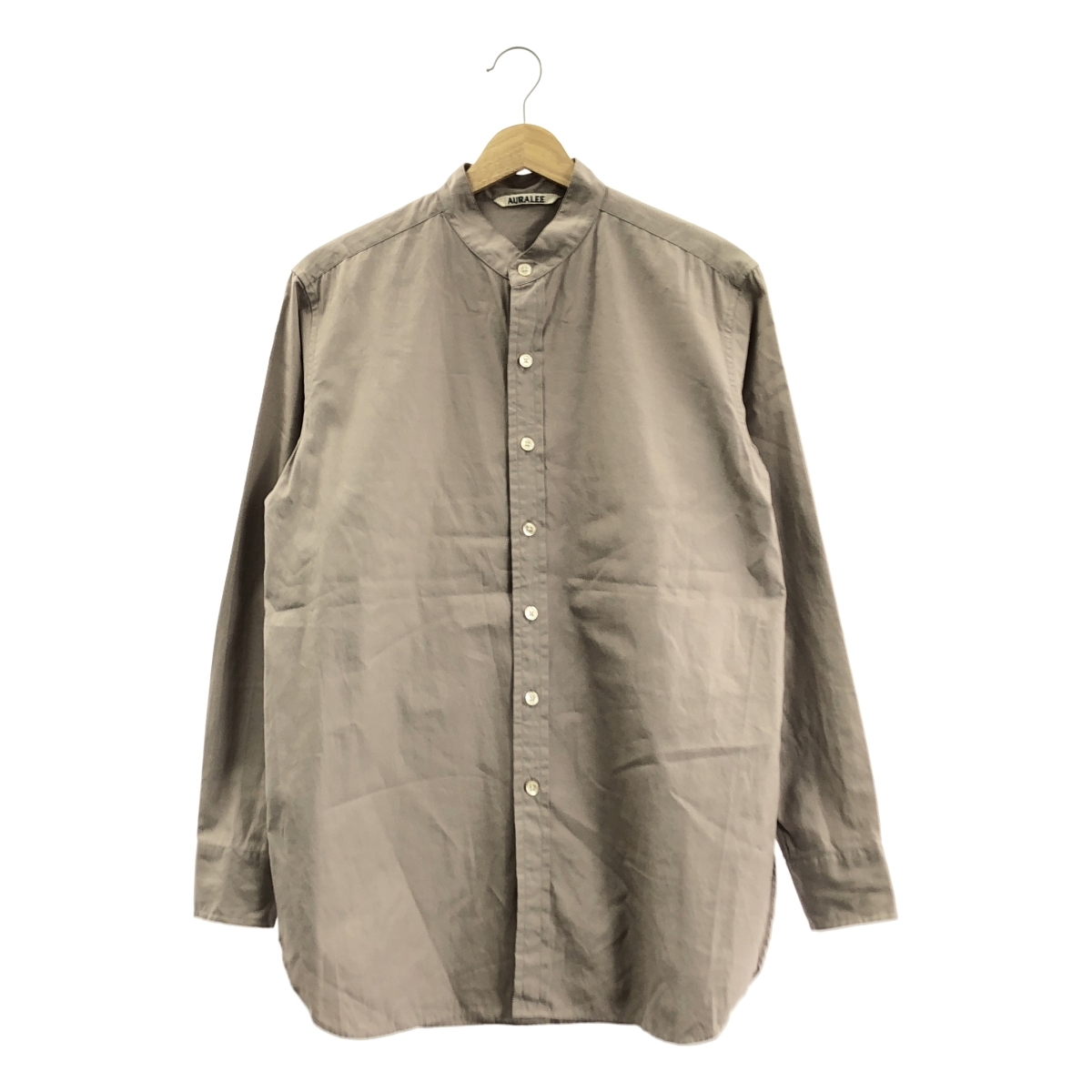AURALEE / オーラリー WASHED FINX TWILL SHIRTS バンドカラーシャツ_画像1