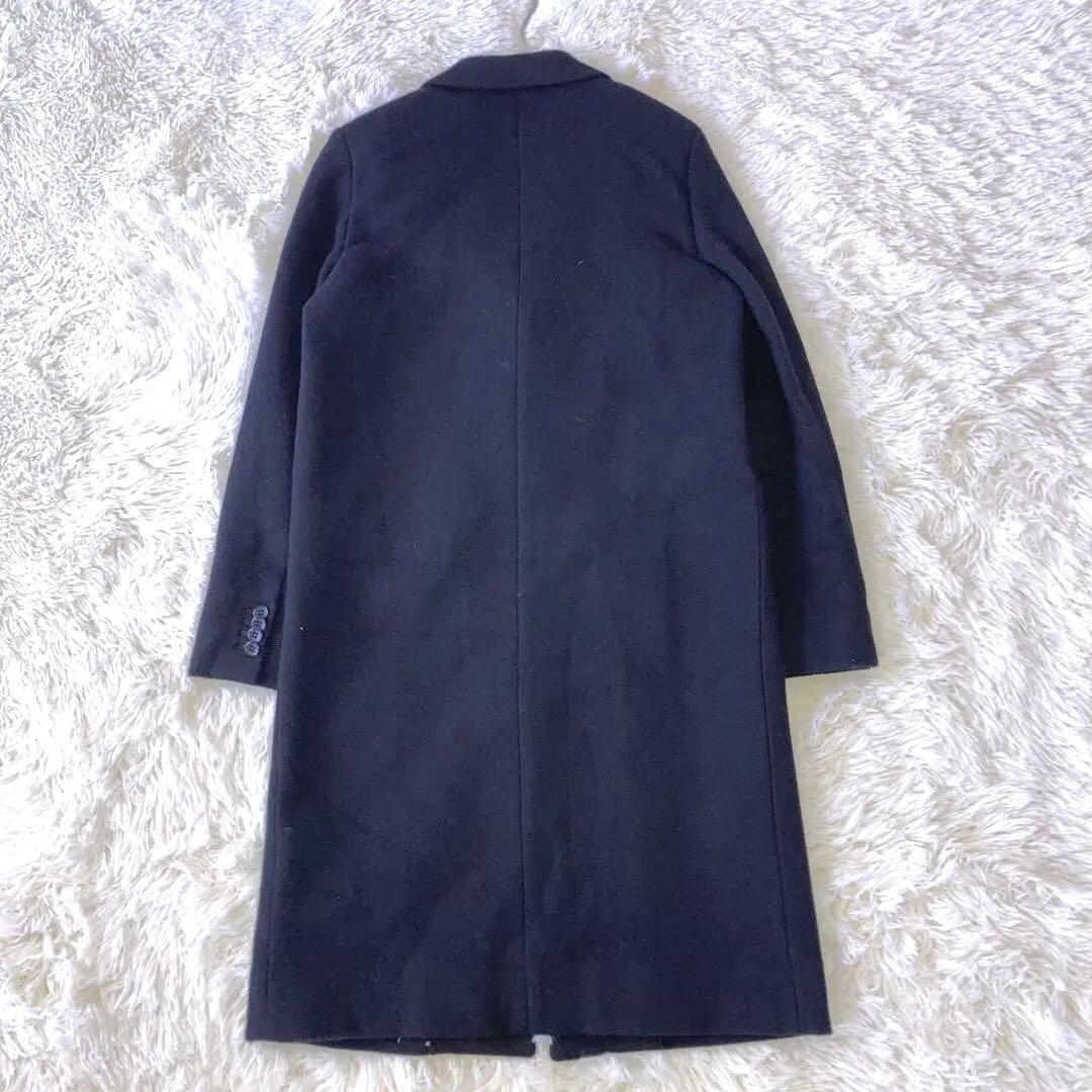 『ビーミングバイビームス』 (L) ロングチェスターコート ウール混 上品 羽織_画像6