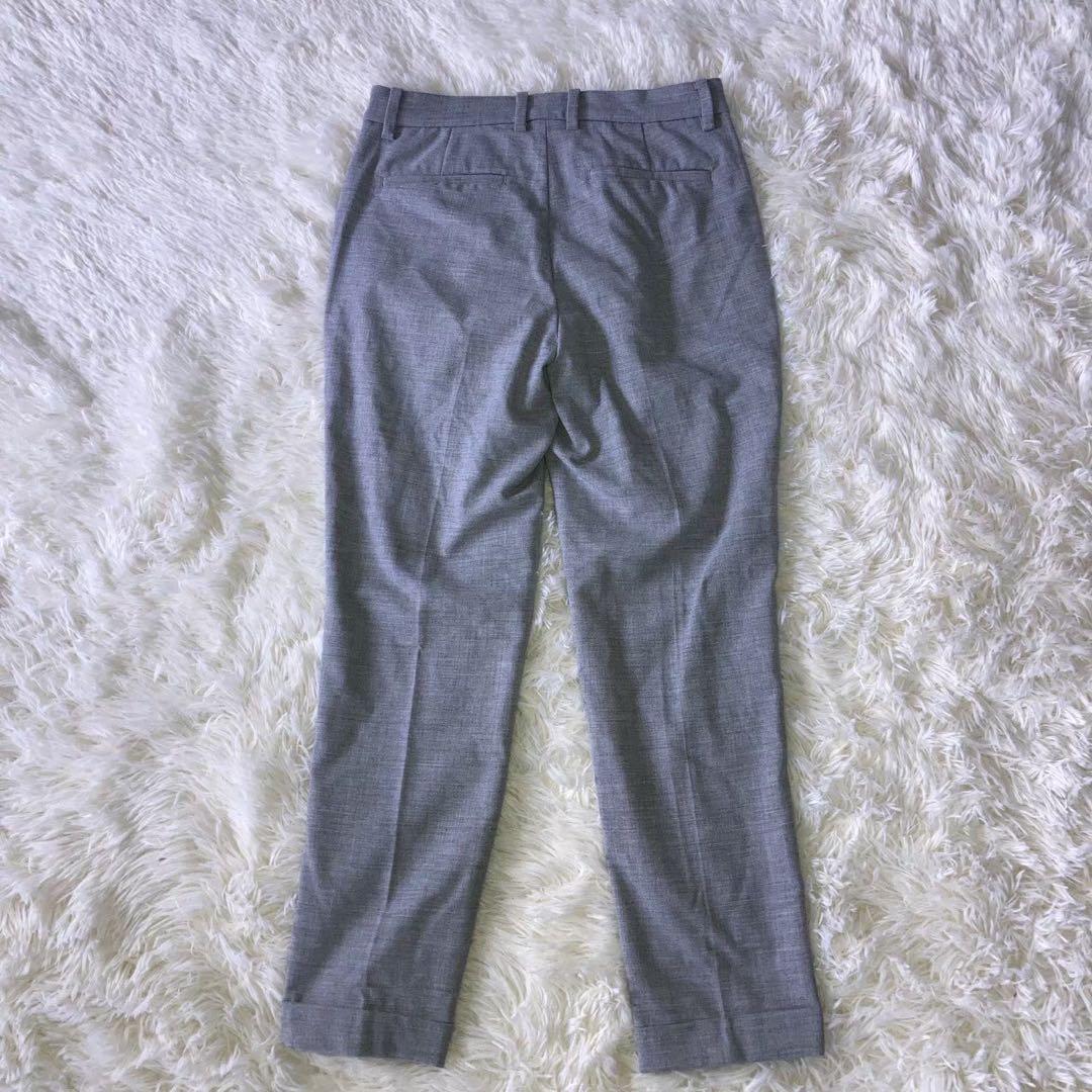 フレイアイディー (0) テーパードパンツ センタープレス レーヨン混 日本製_画像6