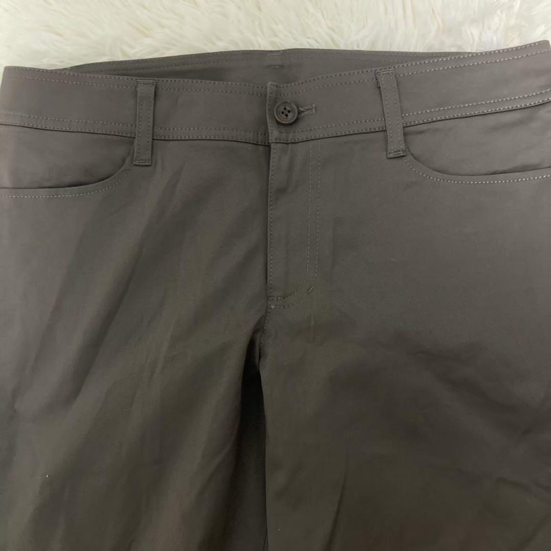 コムサデモード (13) カジュアルストレッチパンツ アンクル丈 光沢 日本製_画像3