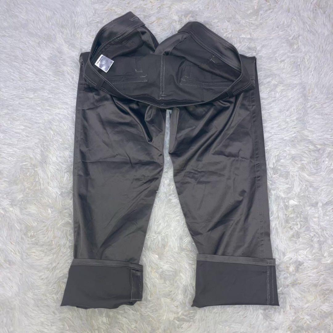 コムサデモード (13) カジュアルストレッチパンツ アンクル丈 光沢 日本製_画像9