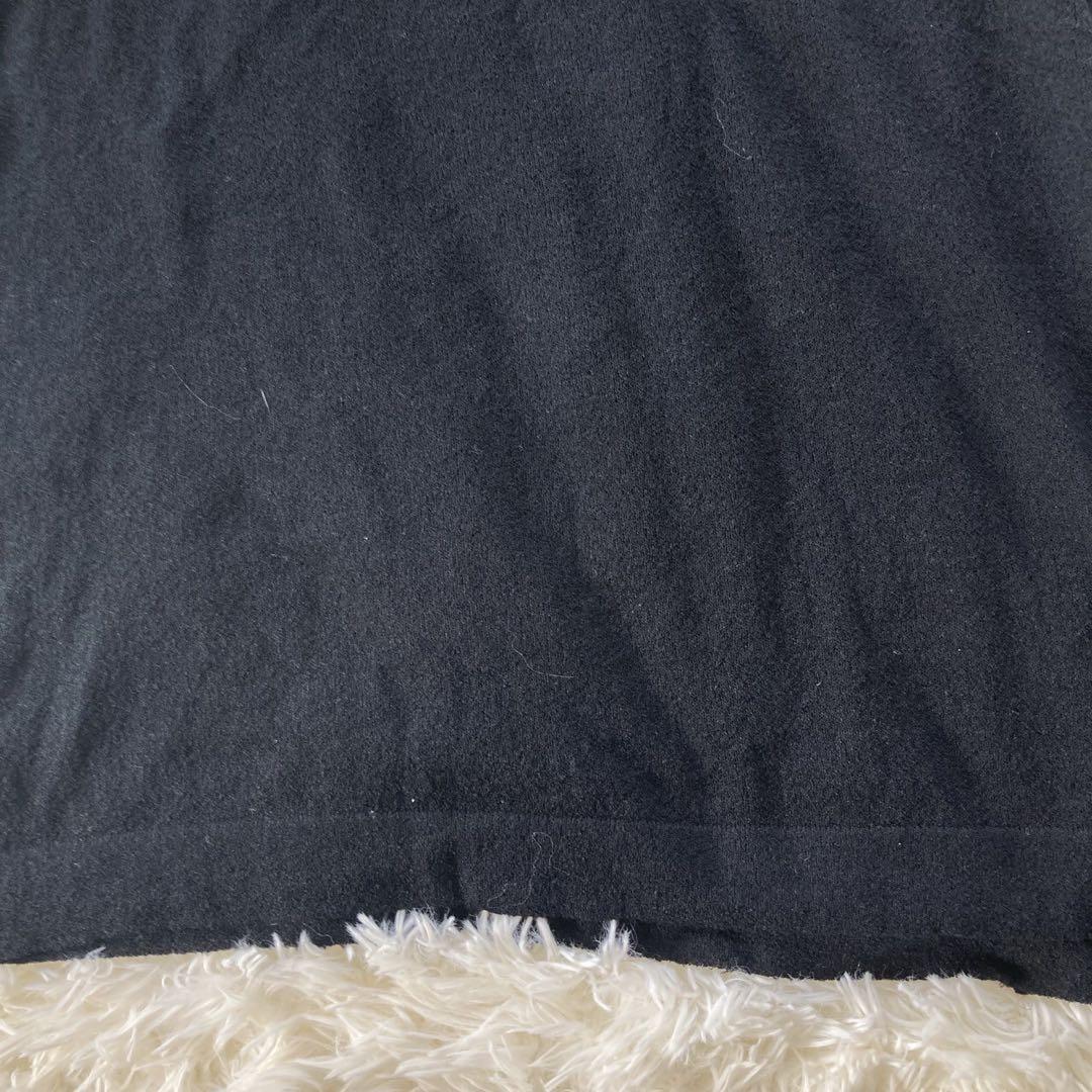 『アダムエロペ』 (F) ニットロングワンピース ノースリーブ ハイスリット 黒_画像4