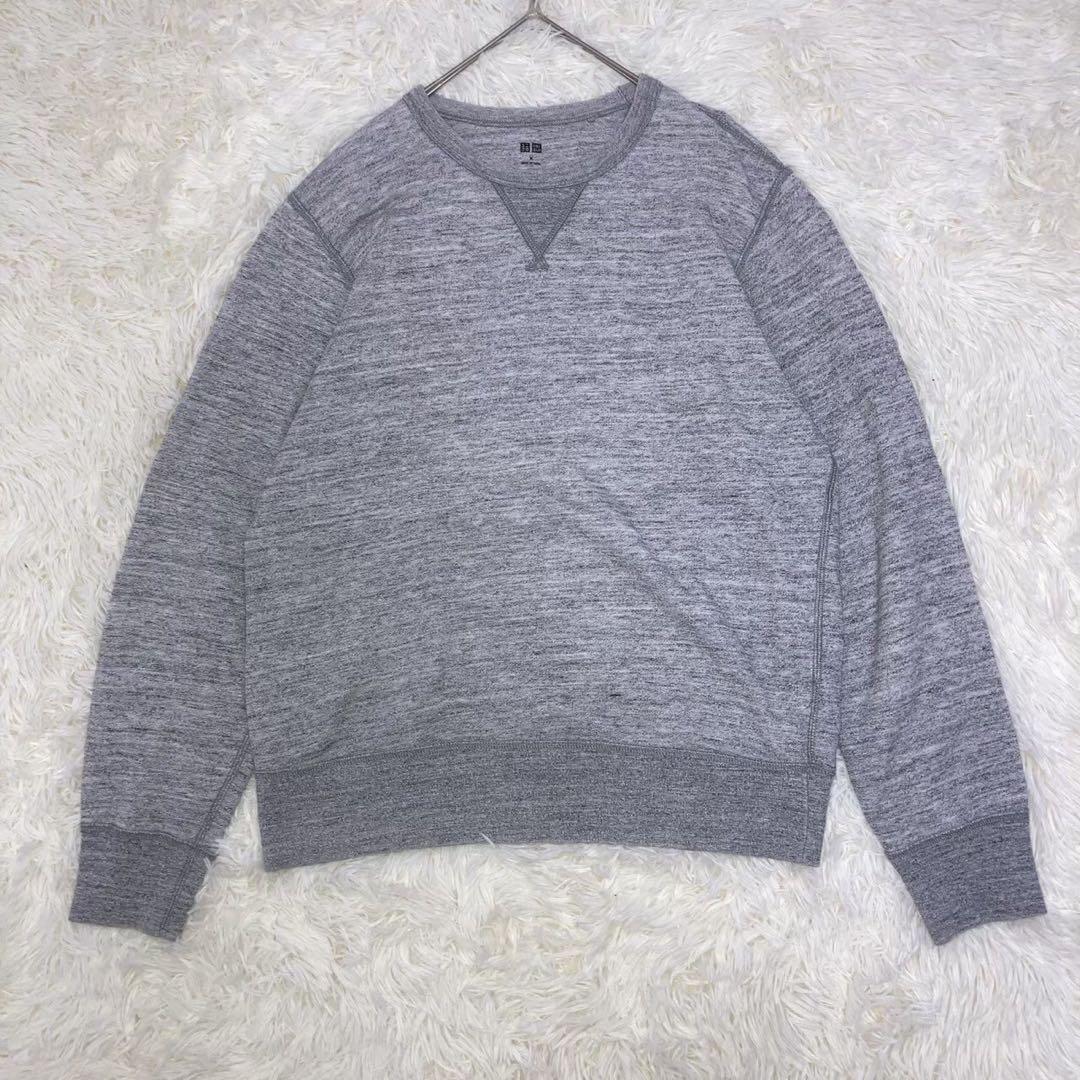 『ユニクロ』 (M) 長袖スウェットシャツ 裏パイル シンプル リラックス 無地_画像2