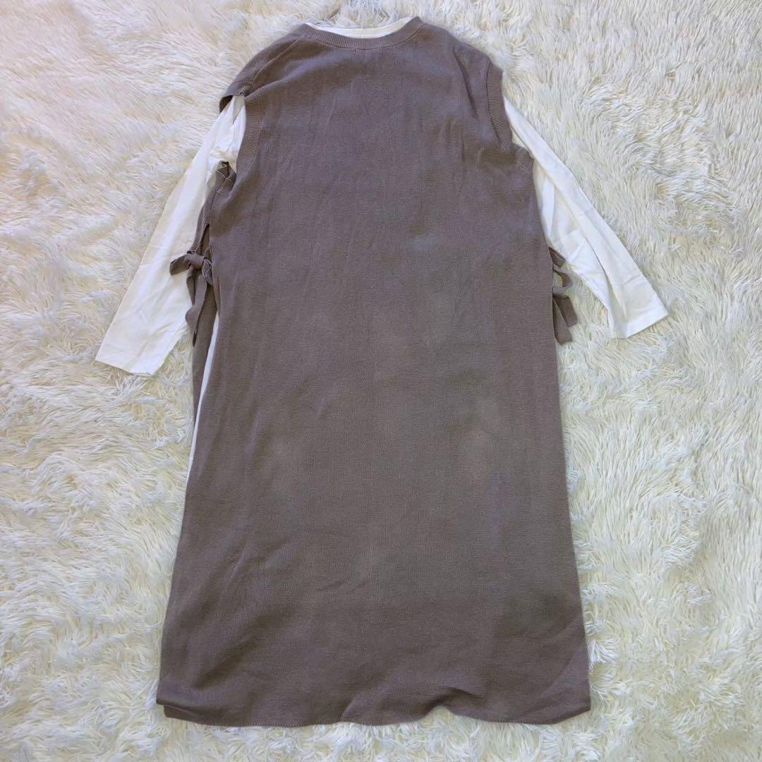 『ハッシュアッシュ』 (3) サイドスリットロングベストワンピース アンサンブル_画像7