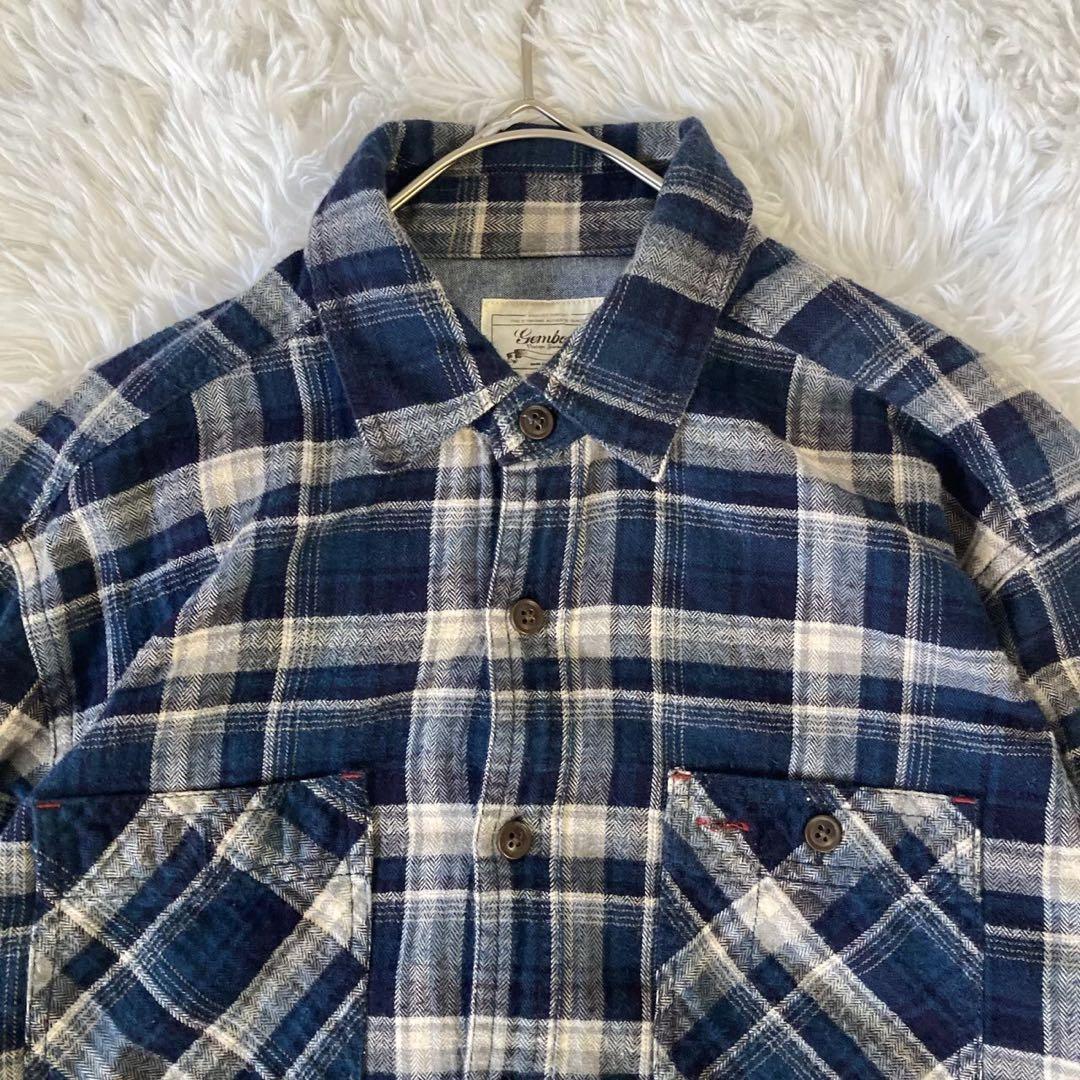 『ジェムボニー』 (M) 長袖チェックシャツ カジュアル アメカジコーデ ラフ_画像3