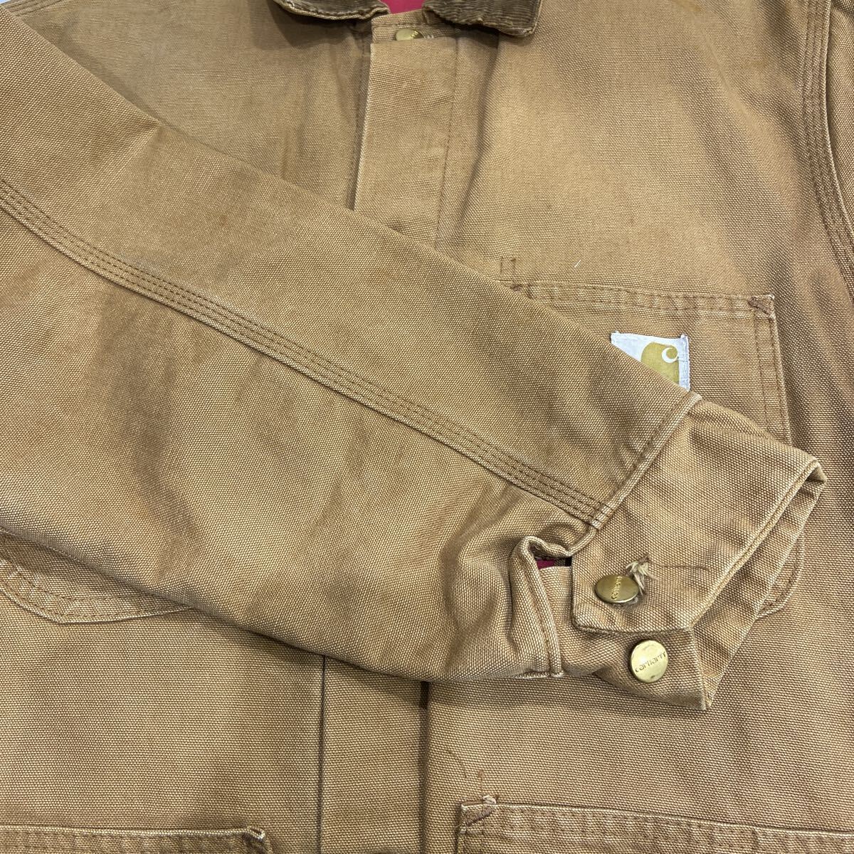 【Carhartt カーハート】カバーオール キャメル サイズ42 コットン 60〜70s チョアコート プリントタグ 無地 2511oki t_画像5