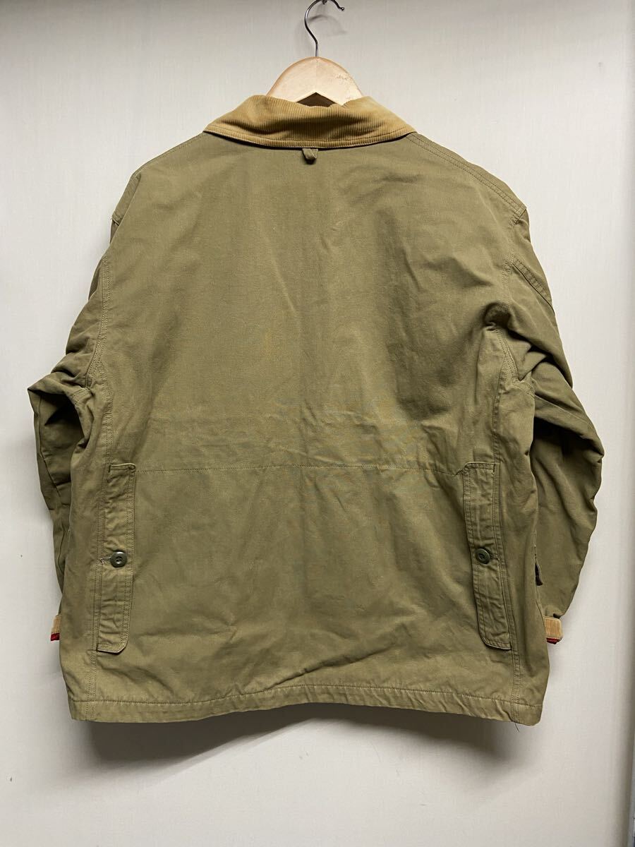 【SIERRA DESIGN シエラデザイン】80s ハンティングジャケット LL カーキ コットン 襟袖コーデュロイ B 2511oki M_画像2