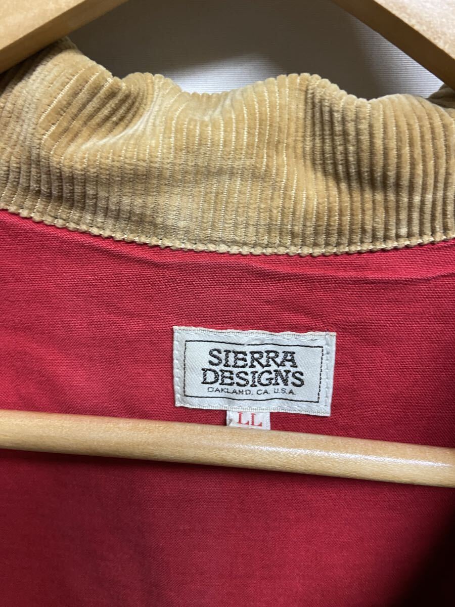 【SIERRA DESIGN シエラデザイン】80s ハンティングジャケット LL カーキ コットン 襟袖コーデュロイ B 2511oki M_画像5