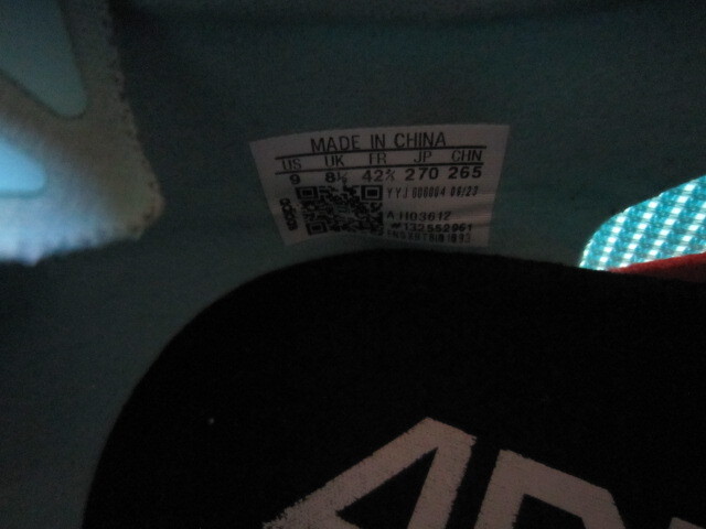 adidas ランニングシューズ アディゼロ ボストン12 エメラルド 27センチ 洗浄済み_画像6