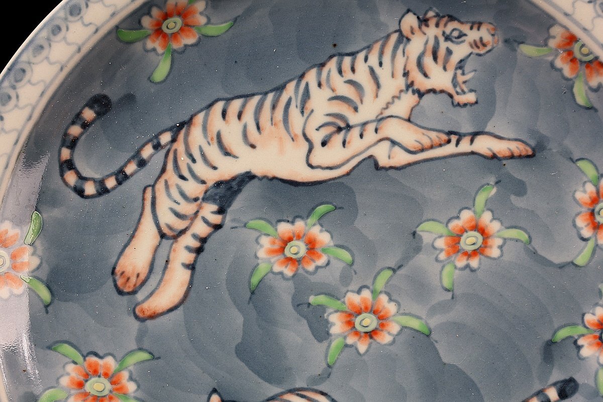 [ редкий товар .]1 иен из W73-V03 Sato пробег волна обжиг в печи пробег волна 7 10 . лет .. тарелка старый изобразительное искусство антиквариат товар диаметр 23.8cm высота 3.5cm