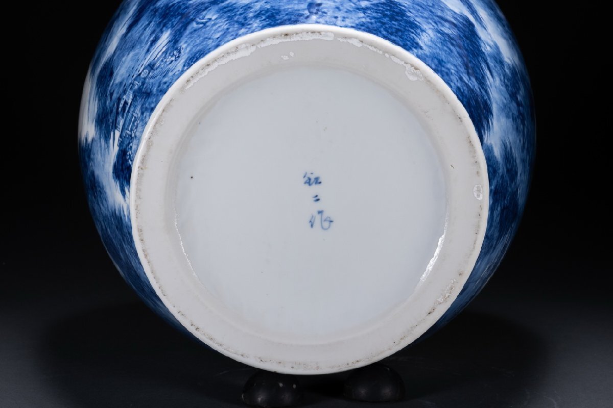 [..]. знаменитый аукцион покупка времена предмет Imari * Arita . Zaimei белый фарфор с синим рисунком ландшафт .... царапина есть старый украшение старый . раз старый изобразительное искусство времена коллекция WK10-76L