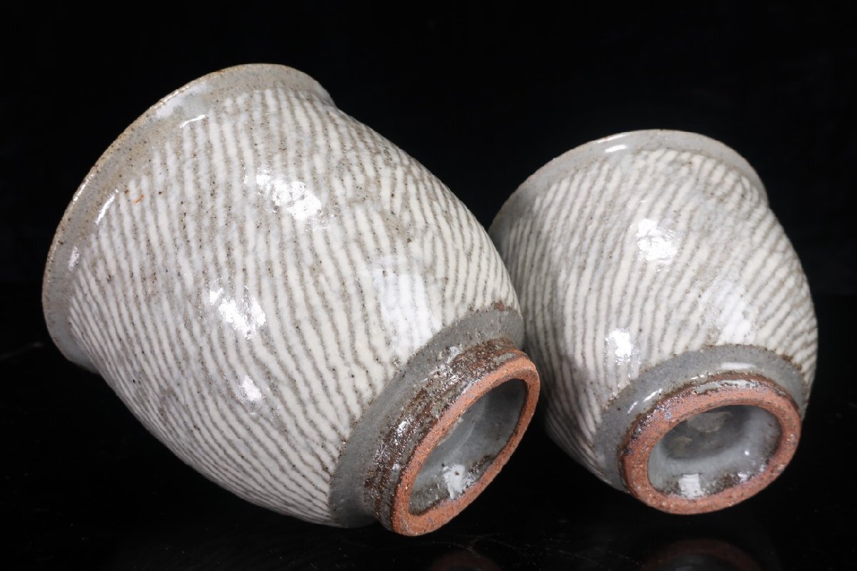 [ редкий товар .]1 иен из V30-V08 человек национальное достояние Mashiko . остров холм . три Zaimei .. Хара . горячая вода вместе коробка 2 покупатель чайная посуда чайная посуда . чайная посуда дерево коробка антиквариат товар старый изобразительное искусство времена предмет 