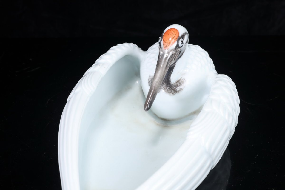 [ редкий товар .]1 иен из V22-V25 первое поколение . гора . гора подлинный .. гора журавль бардачок Kyoyaki Shimizu . Zaimei высота 8.5cm украшение .. предмет Япония традиция керамика старый изобразительное искусство антиквариат товар времена 