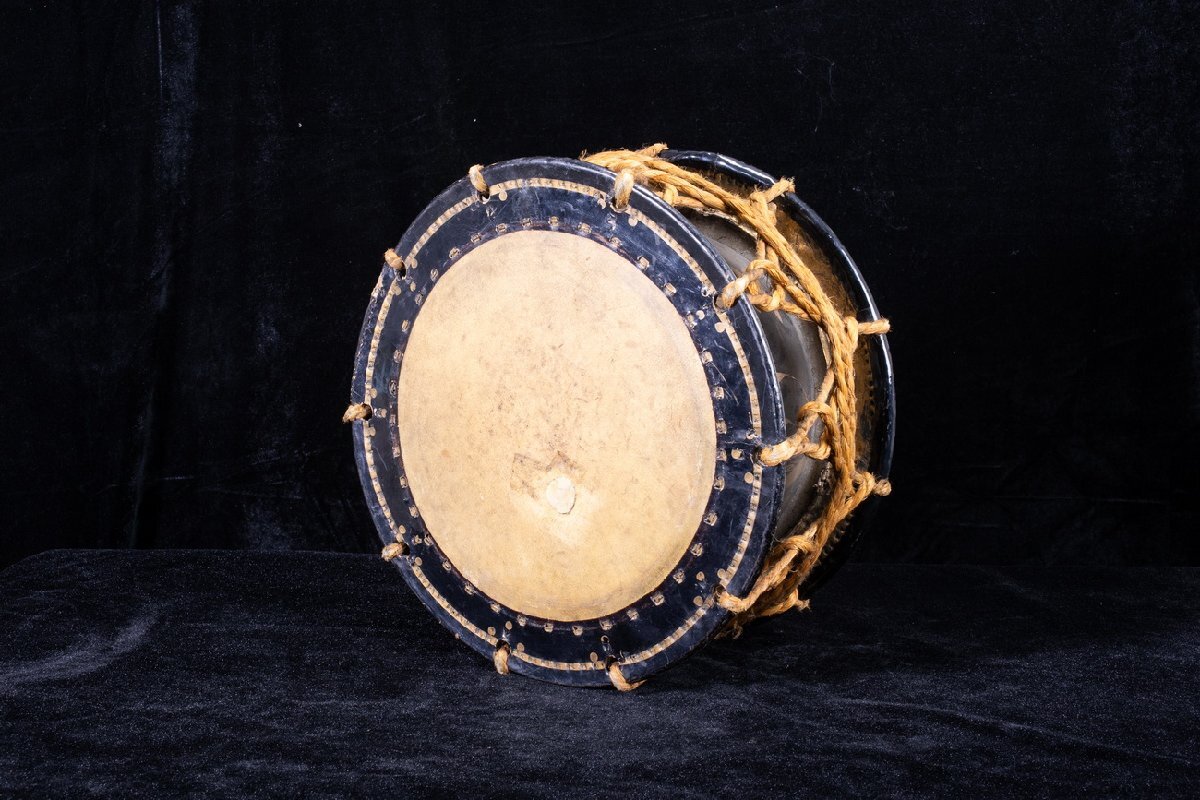 [ редкий товар .]1 иен из N2-V3 тамбурин без тарелочек бамбук. лист золотой час . маленький тамбурин без тарелочек японский барабан futoshi тамбурин без тарелочек туловище старый туловище традиционные японские музыкальные инструменты талант приятный фолк Япония традиция времена предмет антиквариат товар старый изобразительное искусство редкий 