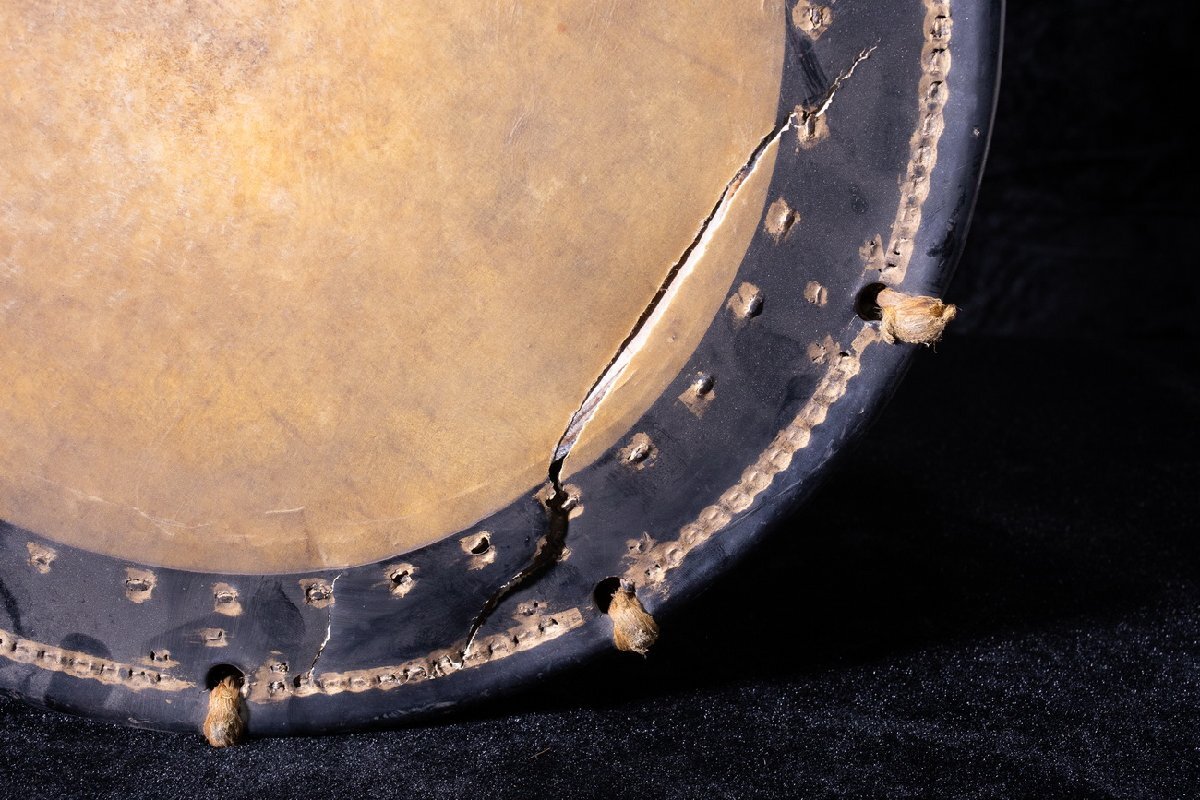 [ редкий товар .]1 иен из N2-V3 тамбурин без тарелочек бамбук. лист золотой час . маленький тамбурин без тарелочек японский барабан futoshi тамбурин без тарелочек туловище старый туловище традиционные японские музыкальные инструменты талант приятный фолк Япония традиция времена предмет антиквариат товар старый изобразительное искусство редкий 