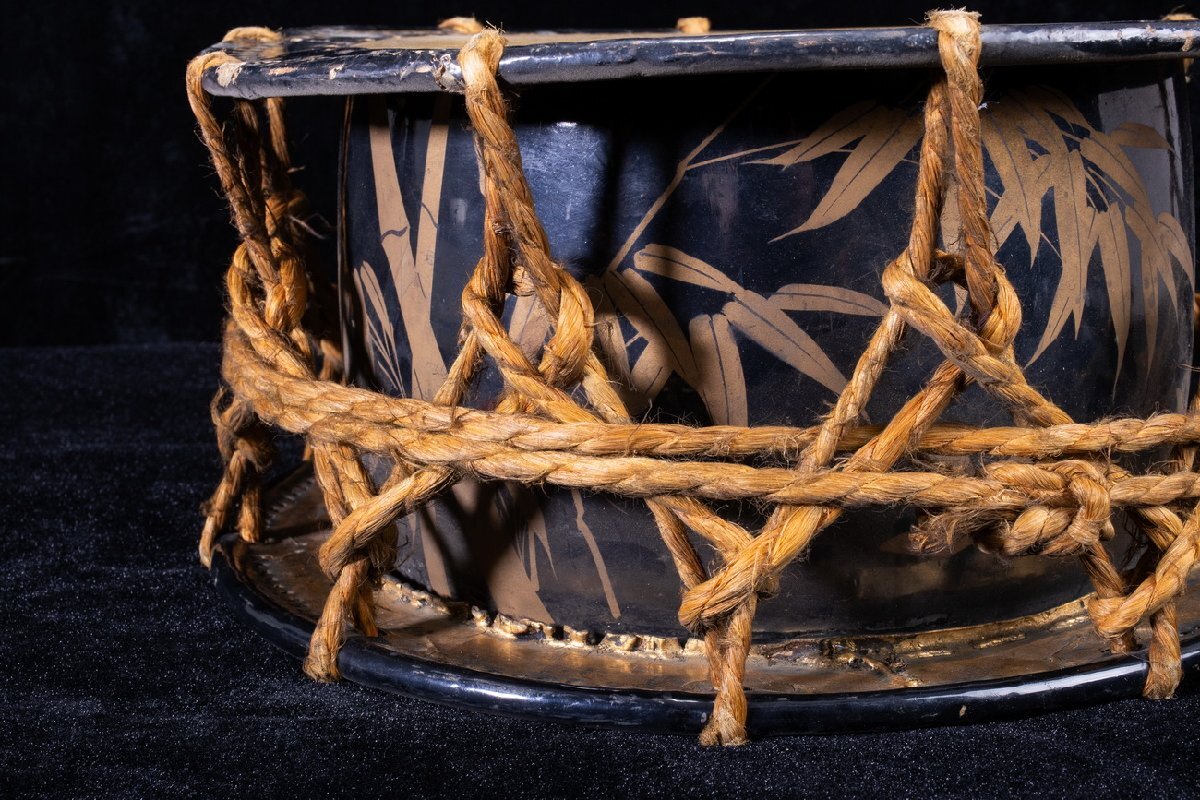 [ редкий товар .]1 иен из N2-V3 тамбурин без тарелочек бамбук. лист золотой час . маленький тамбурин без тарелочек японский барабан futoshi тамбурин без тарелочек туловище старый туловище традиционные японские музыкальные инструменты талант приятный фолк Япония традиция времена предмет антиквариат товар старый изобразительное искусство редкий 