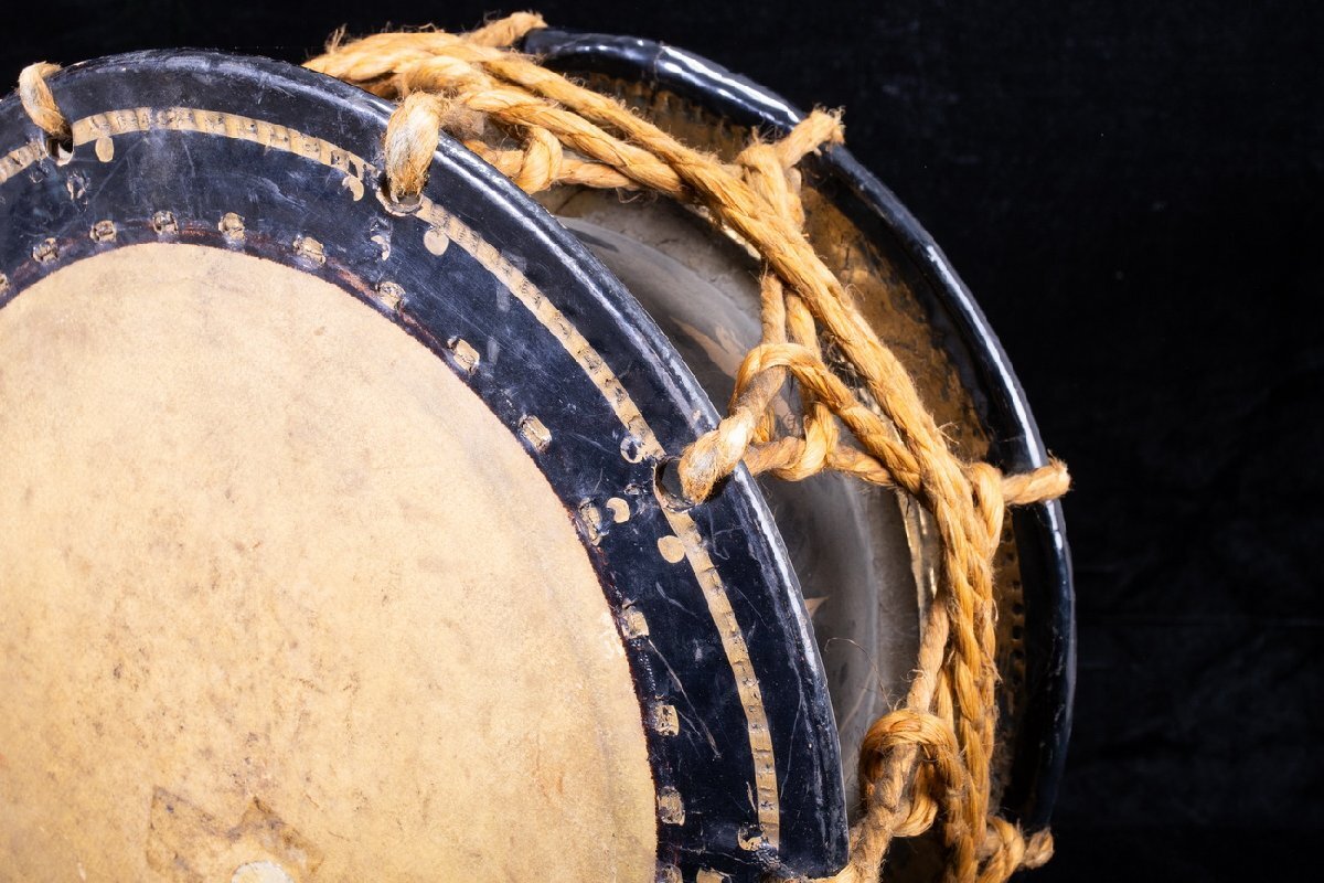 [ редкий товар .]1 иен из N2-V3 тамбурин без тарелочек бамбук. лист золотой час . маленький тамбурин без тарелочек японский барабан futoshi тамбурин без тарелочек туловище старый туловище традиционные японские музыкальные инструменты талант приятный фолк Япония традиция времена предмет антиквариат товар старый изобразительное искусство редкий 