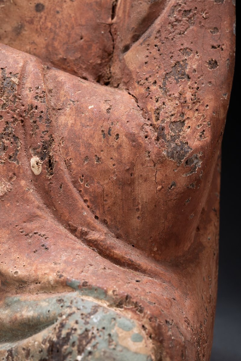 [..]. знаменитый аукцион покупка Edo времена цветная роспись дерево резьба по дереву изображение Будды старый украшение старый . раз старый изобразительное искусство времена коллекция WK10-71L4