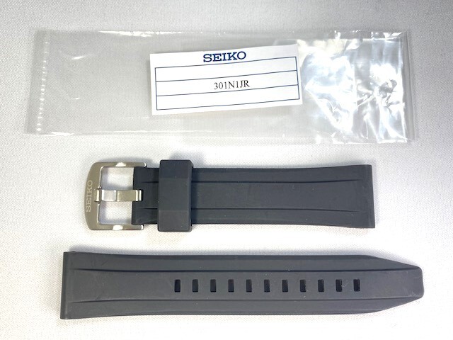 301N1JR SEIKO プロスペックス 22mm 純正ラバーバンド ブラック SBDL021/V175-0BZ0他用 ネコポス送料無料_画像1