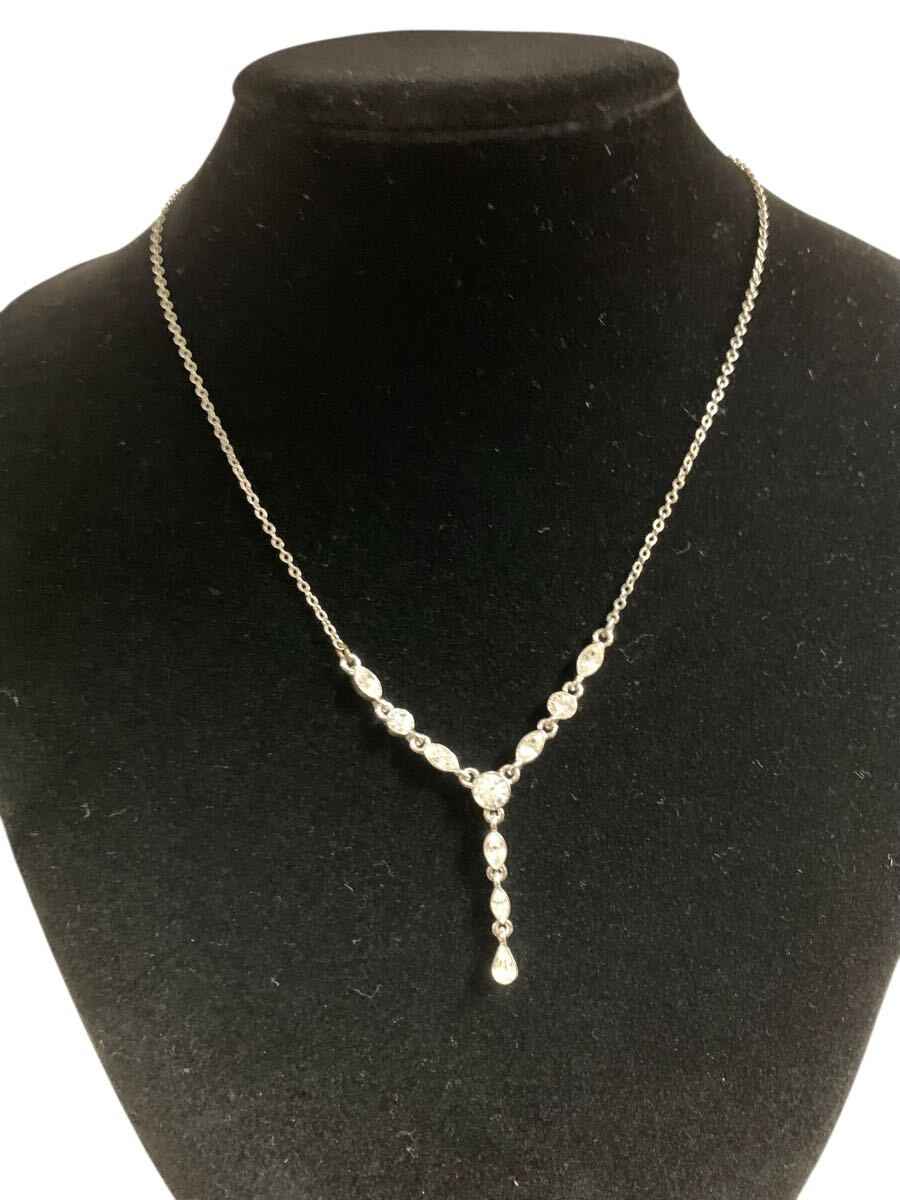 1円スタート 20649 GIVENCHY ジバンシィ Givenchy クリスタルYドロップネックレス 刻印あり ファッション_画像1