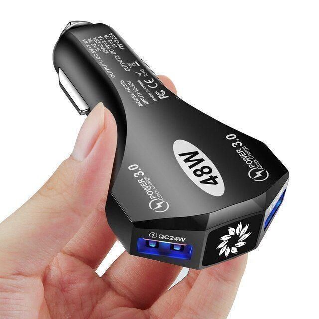  низкий цена высокая эффективность автомобильный прикуриватель гнездо USB зарядное устройство чёрный цвет QC3.0×2